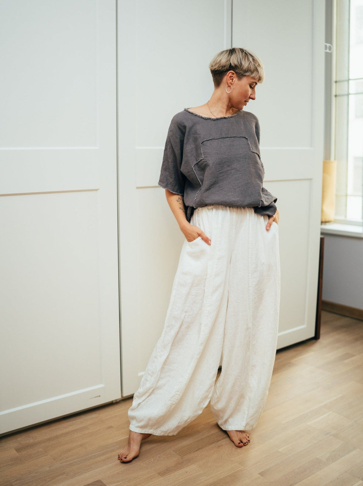 Loose Baggy Linen Pants for Women