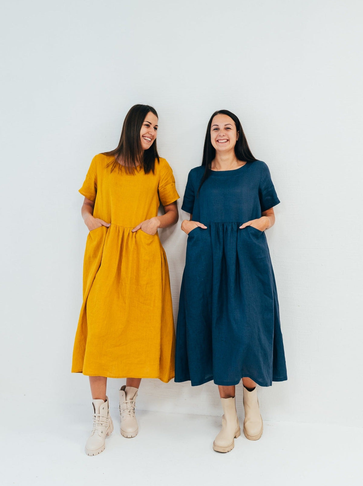 Loose Linen Dress with Pockets "Maira"