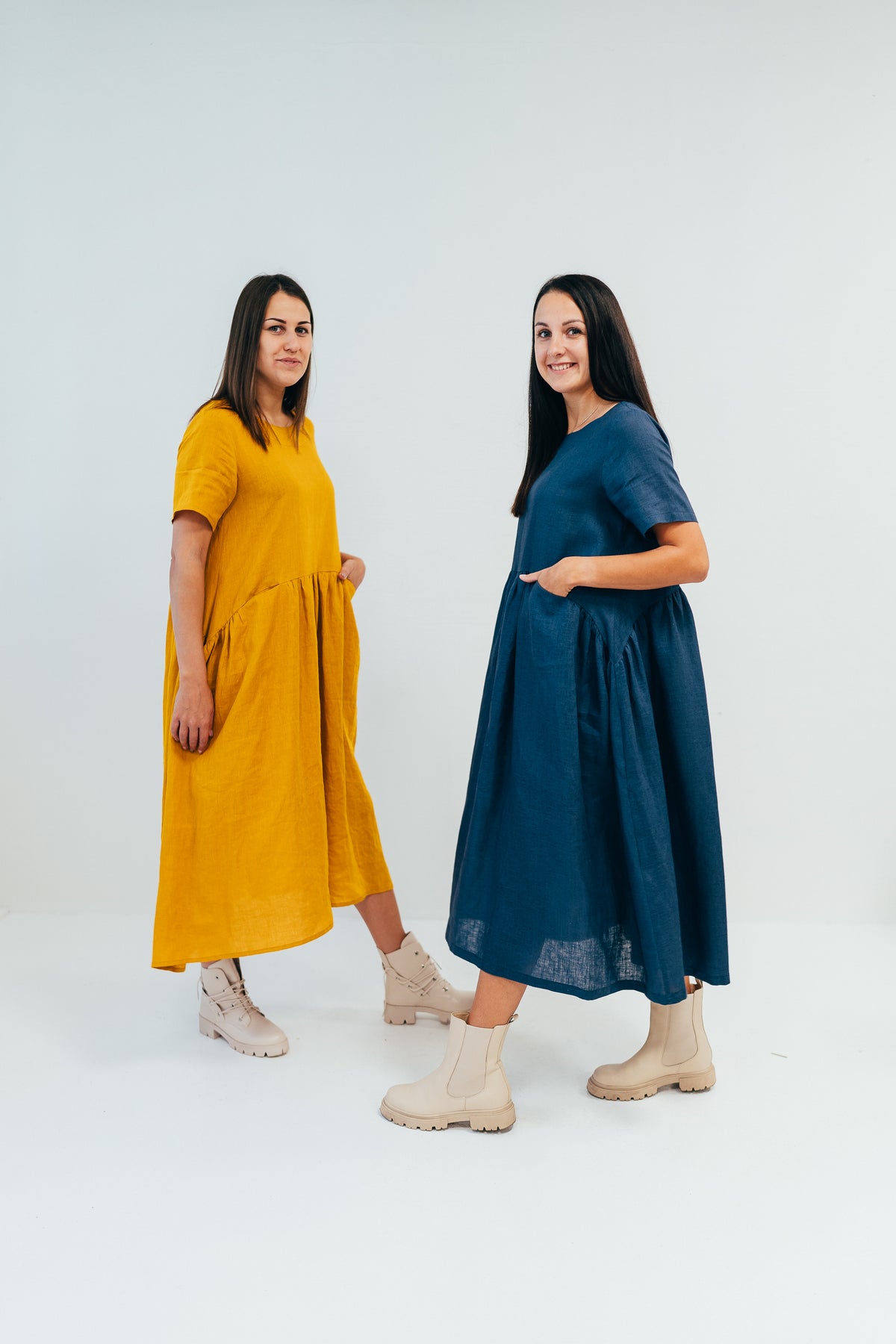 Loose Linen Dress with Pockets &quot;Maira&quot;