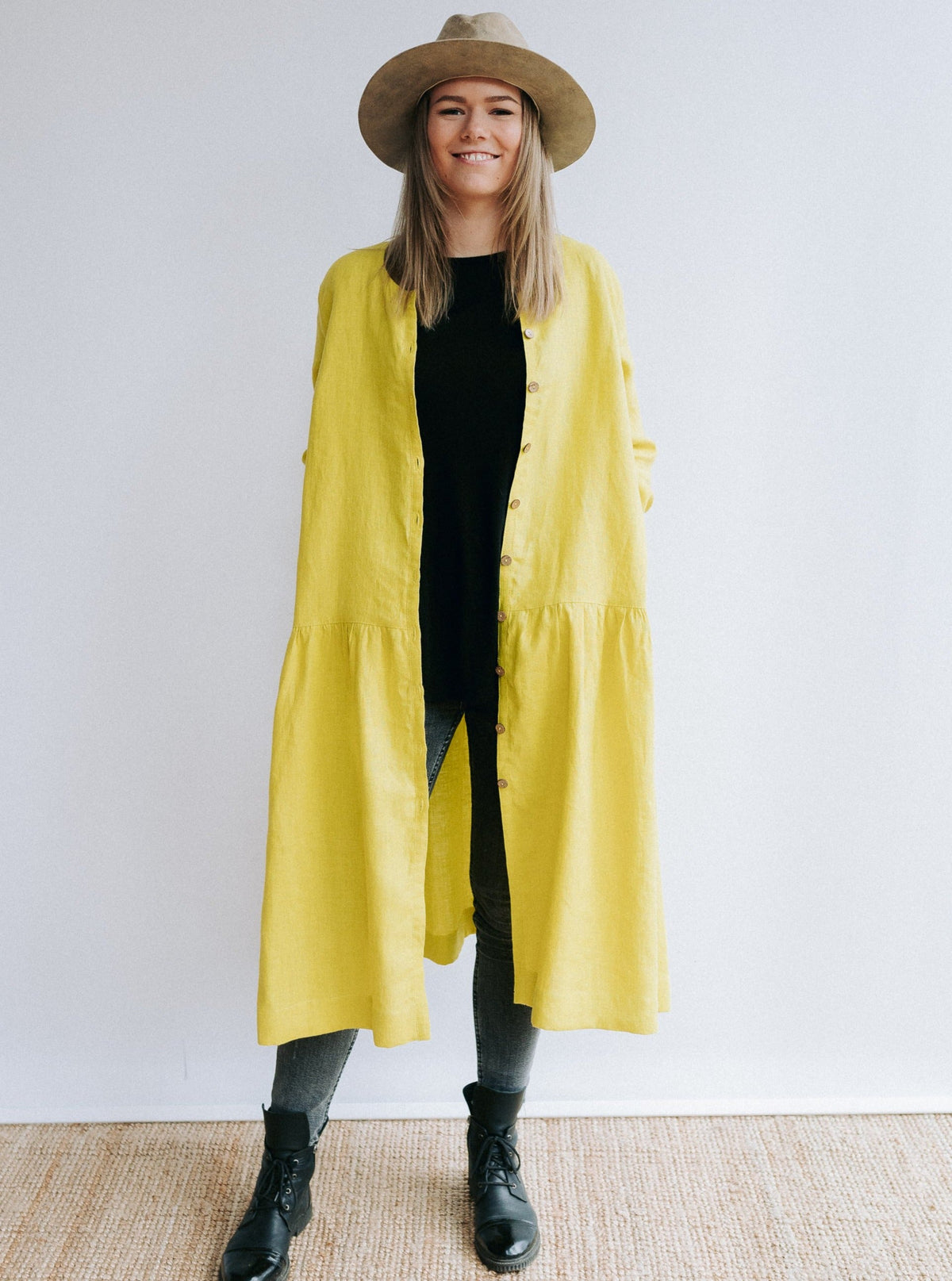 Linen Duster Women 'Leigh - long' Full length