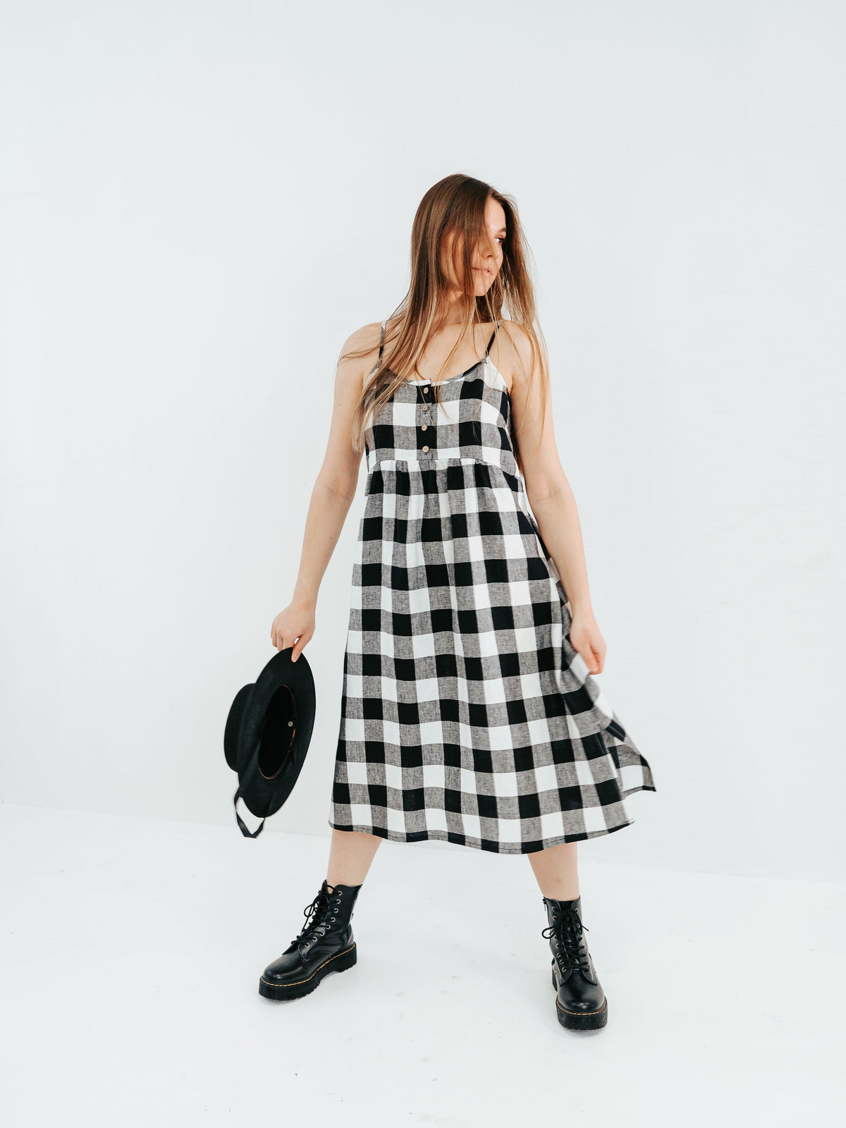 Linen Pinafore Dress 'Leona' Slip Dress