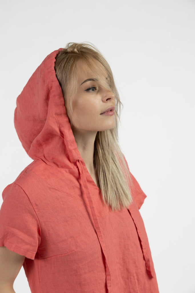 chinese dress ladies Hooded Tunic Dress