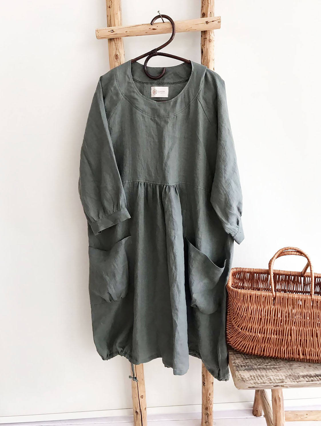 Loose Linen Dress, Linen Tunic Dress