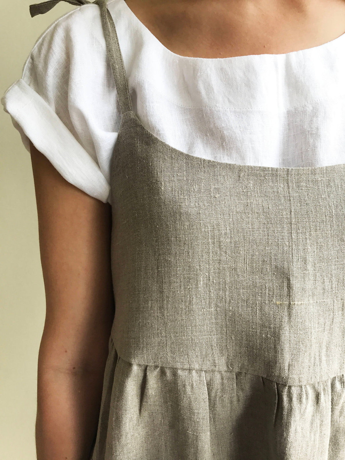 Natural Linen Strap Dress 'Angelica', Womens Sundress