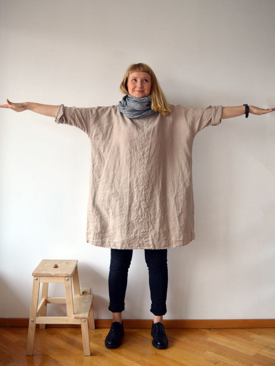 Linen Tunic Dress, Oversized Tunic 'Malvina'