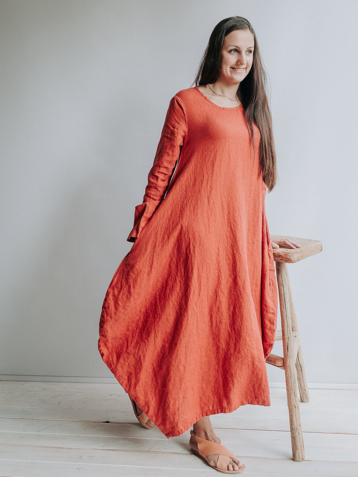 Linen Balloon Dress "Suzanna"