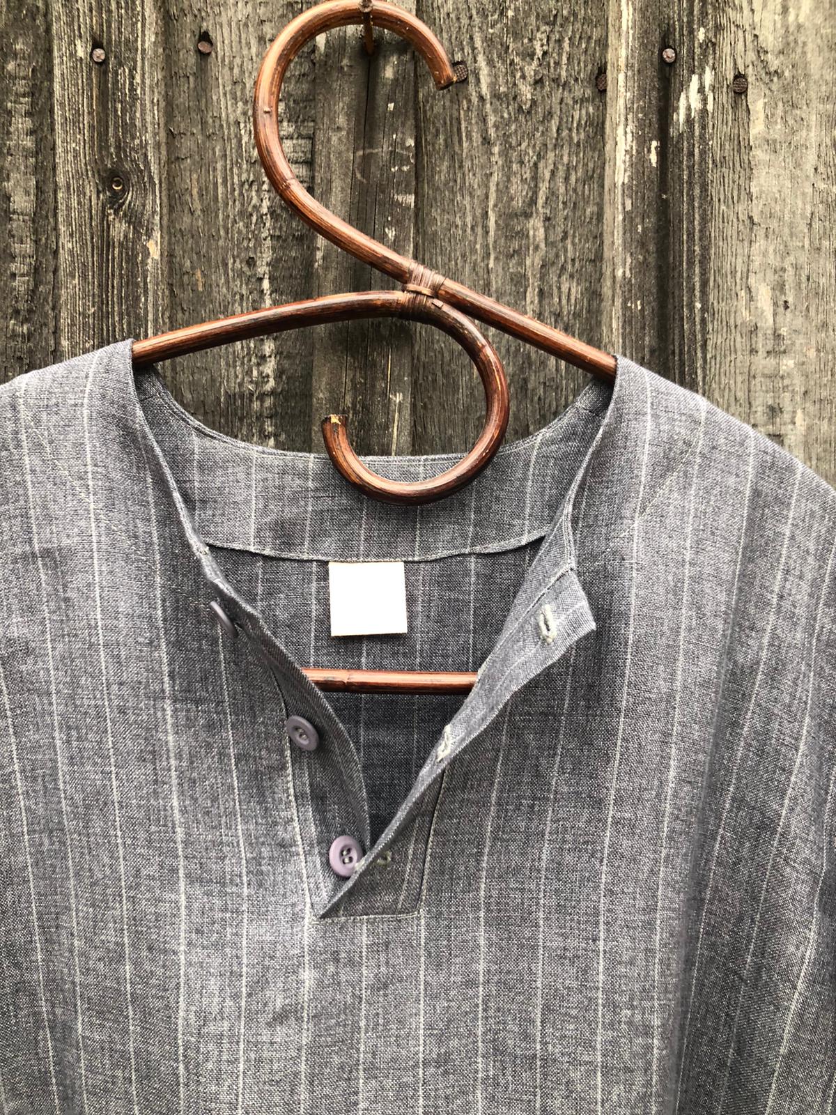 Linen Kaftan &#39;Carl&#39;, Mens Henley Caftan Men