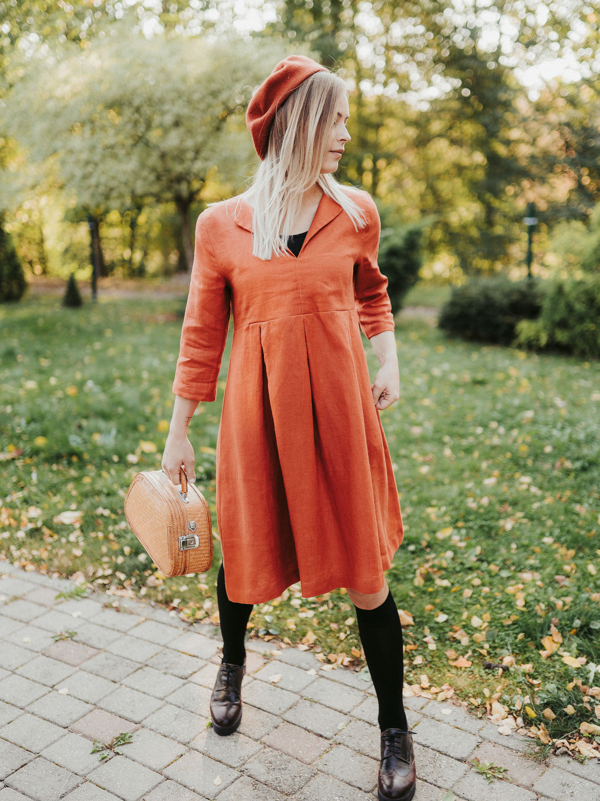 Linen Dress 'Beckie', Linen Dress for Women - Linenbee Linen Dress 'Beckie', Linen Dress for Women - Linenbee