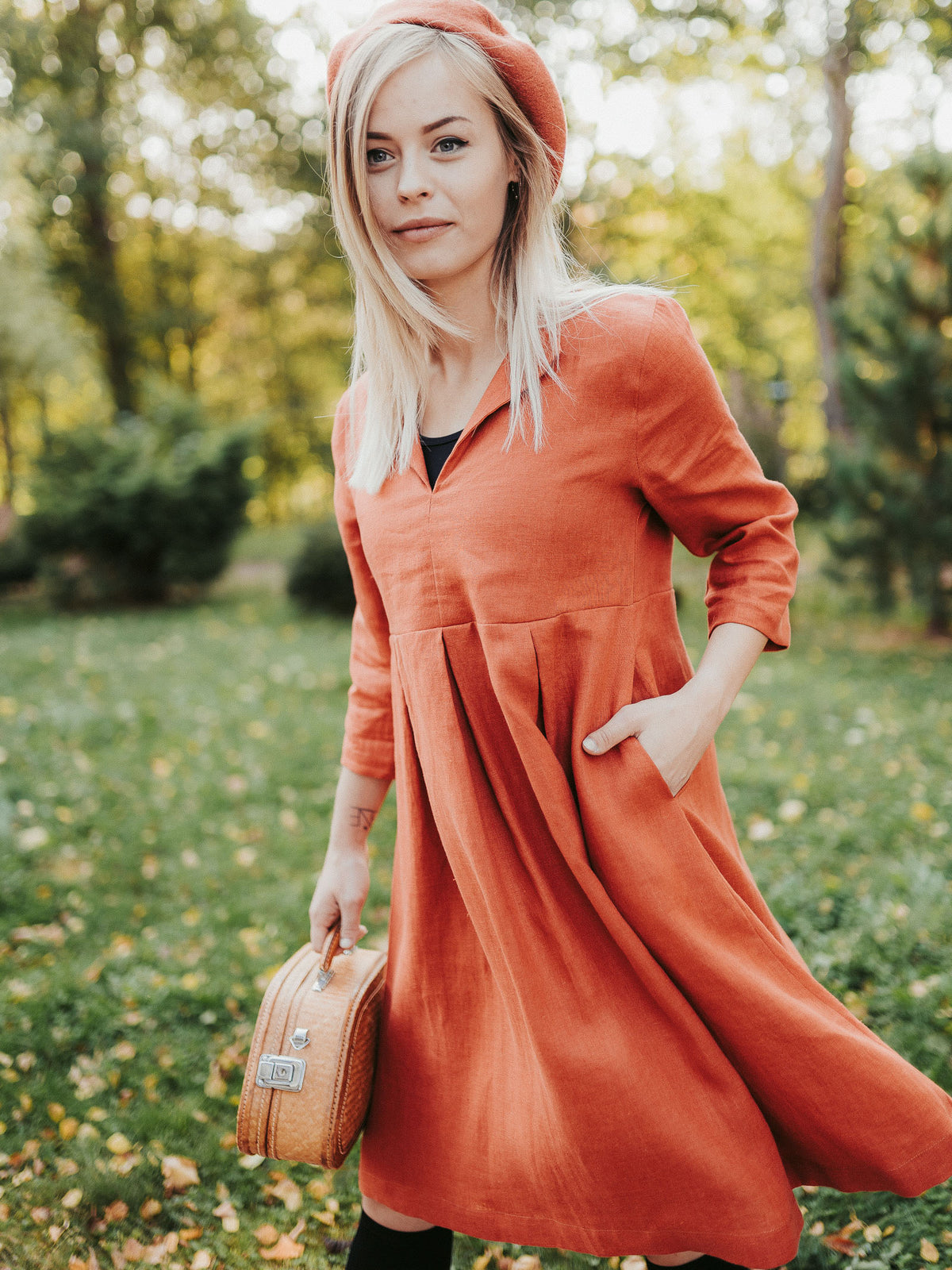 Linen Dress 'Beckie', Linen Dress for Women - Linenbee Linen Dress 'Beckie', Linen Dress for Women - Linenbee