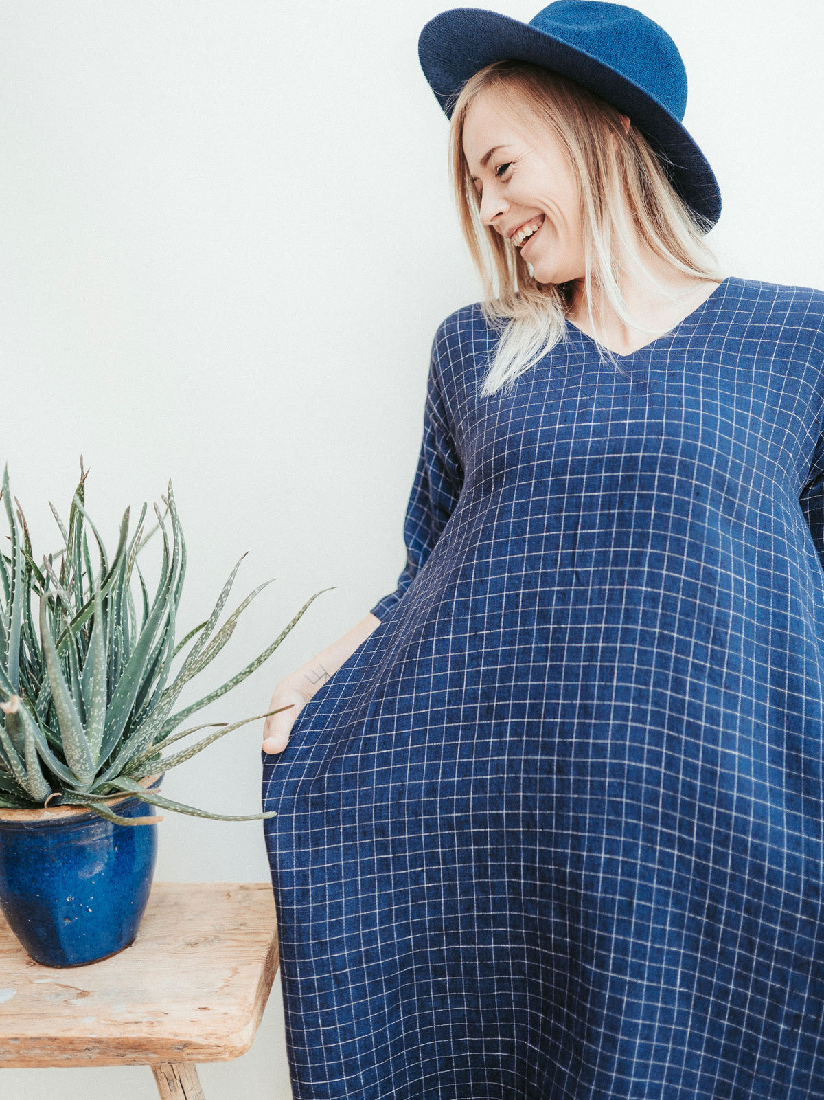 Linen Dress &#39;Jo Ann&#39;, Linen tunic with 3/4 Sleeves