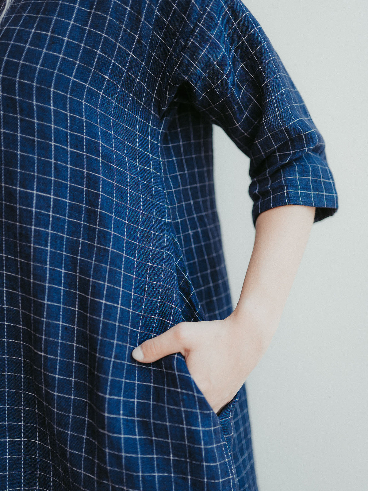 Linen Dress &#39;Jo Ann&#39;, Linen tunic with 3/4 Sleeves