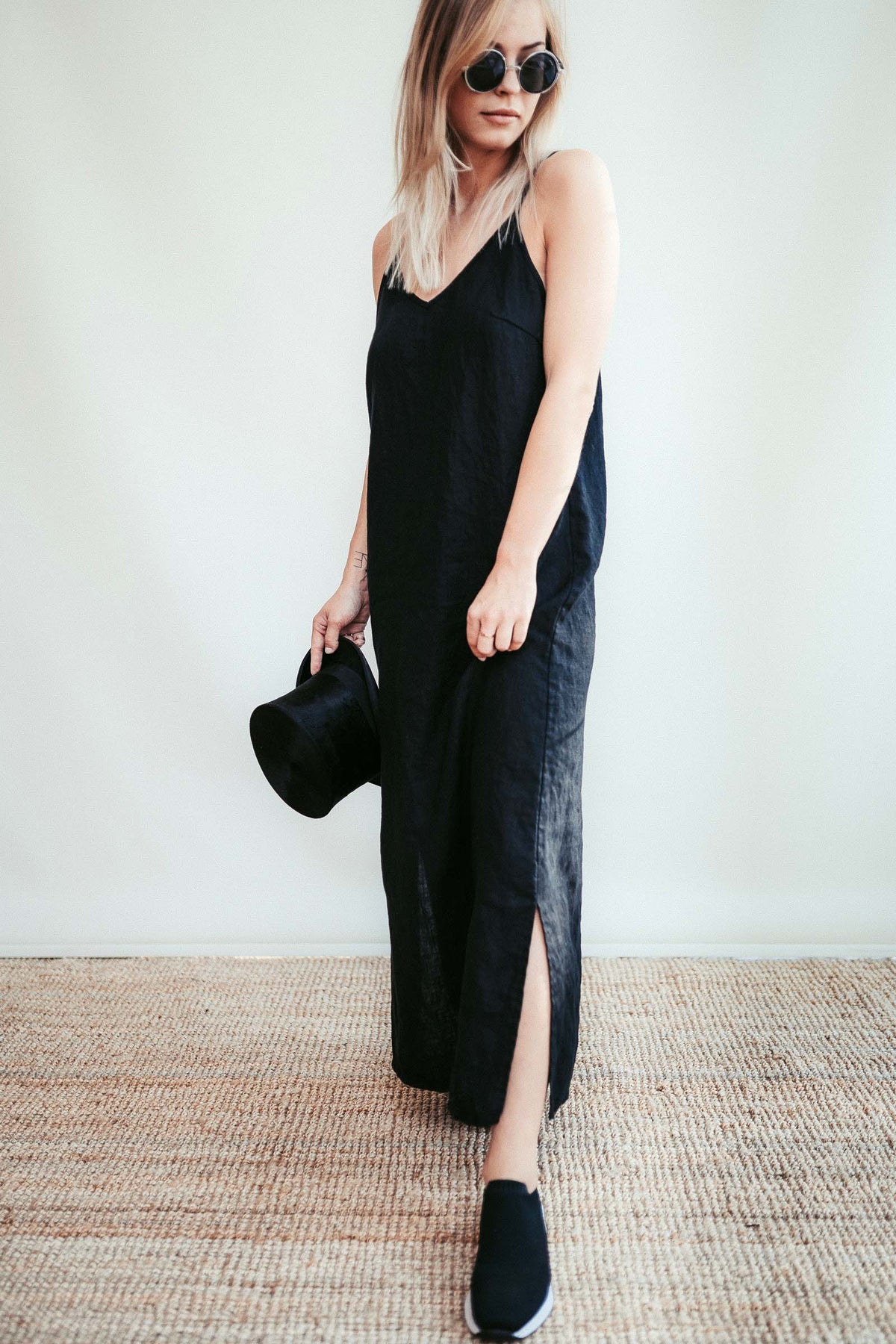 Maxi Slip Dress from Linen Angie Cami Dress Linenbee