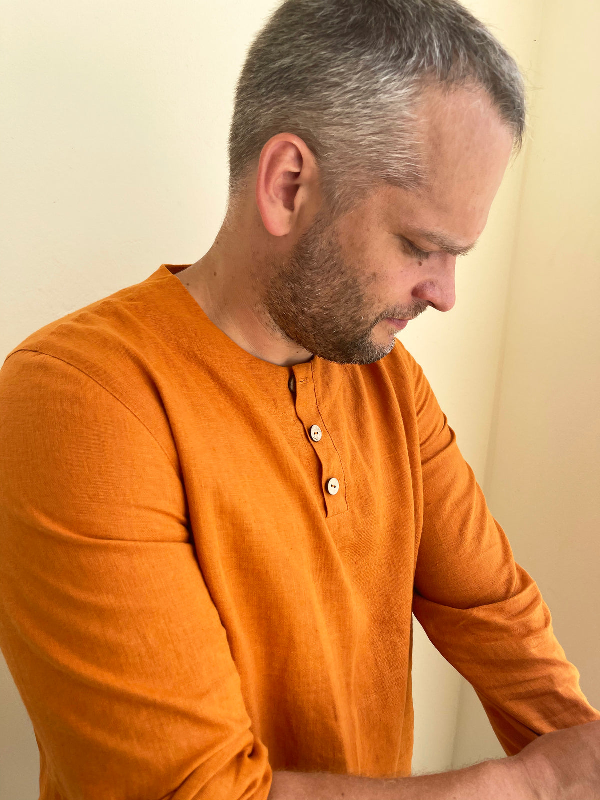 Linen Henley Shirt &#39;Martin&#39;