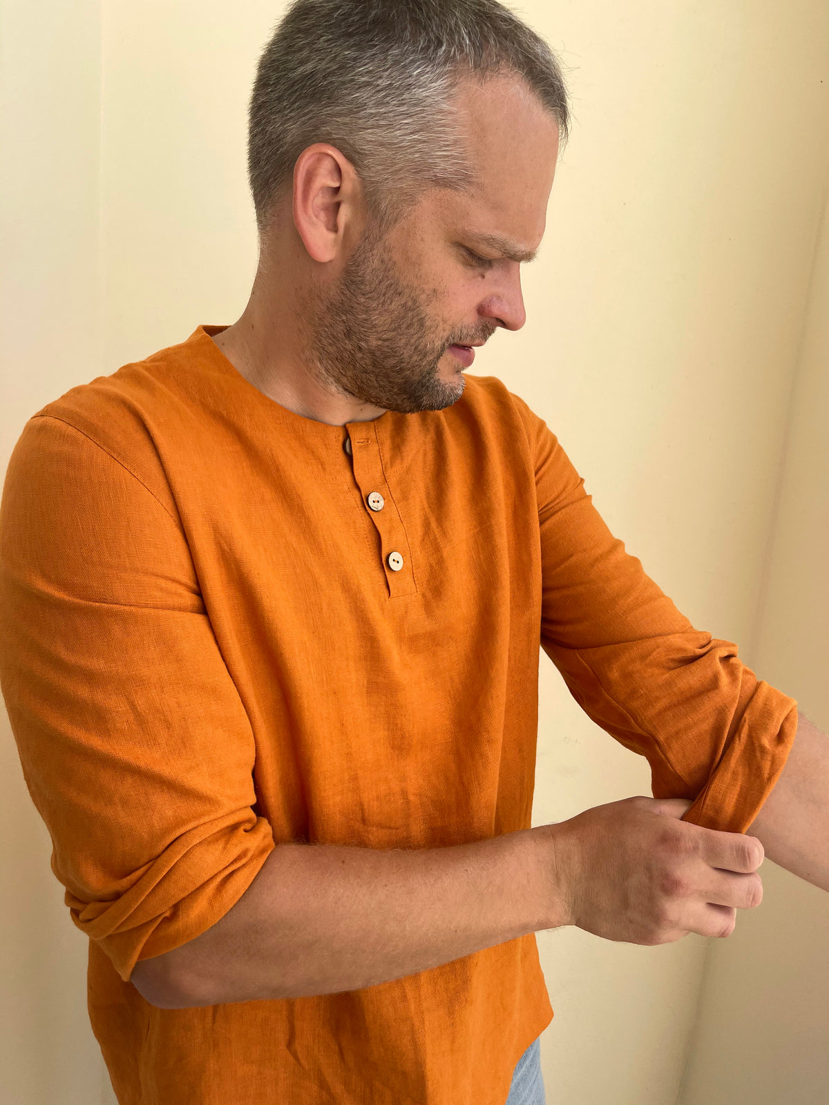 Linen Henley Shirt &#39;Martin&#39;