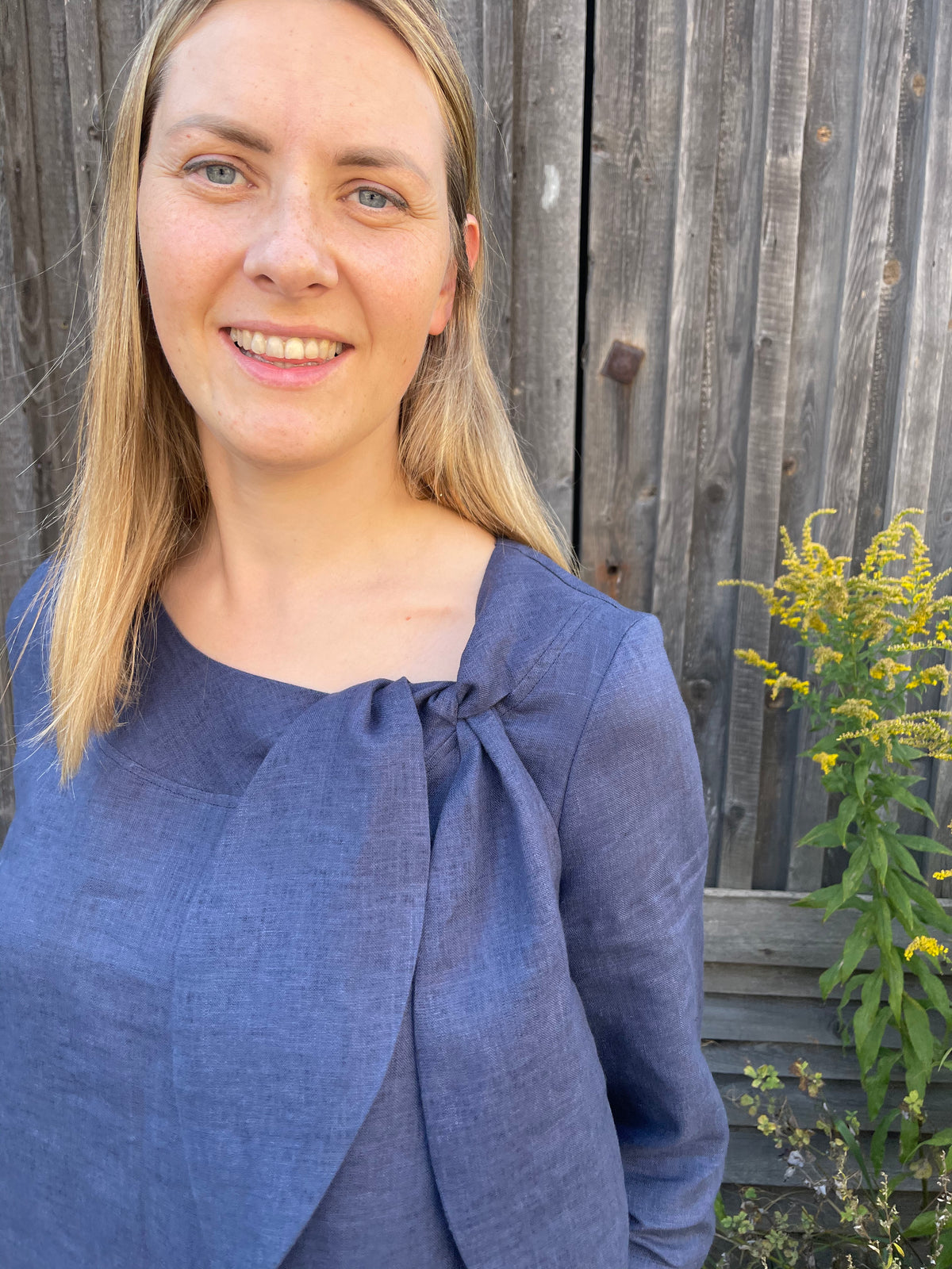 Linen Tunic with a Decorative Tie &#39;Margaret&#39;