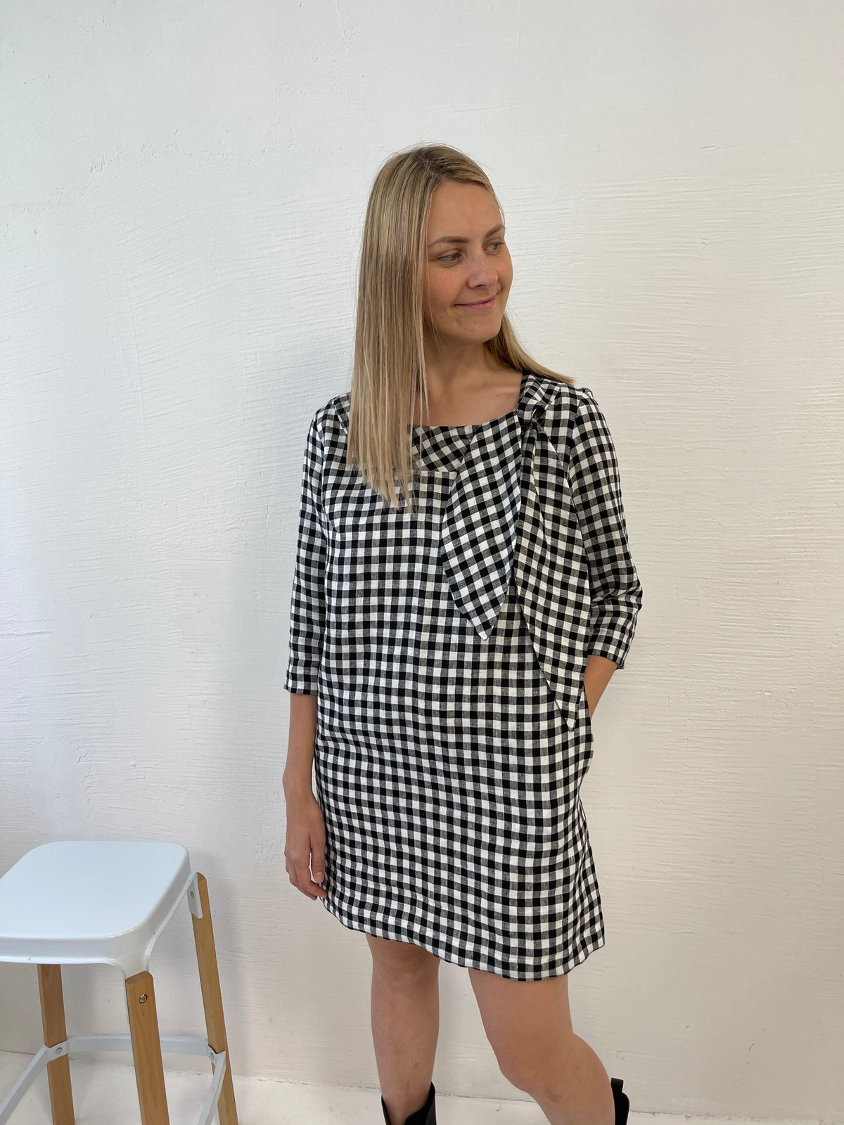 Linen Tunic with a Decorative Tie &#39;Margaret&#39;