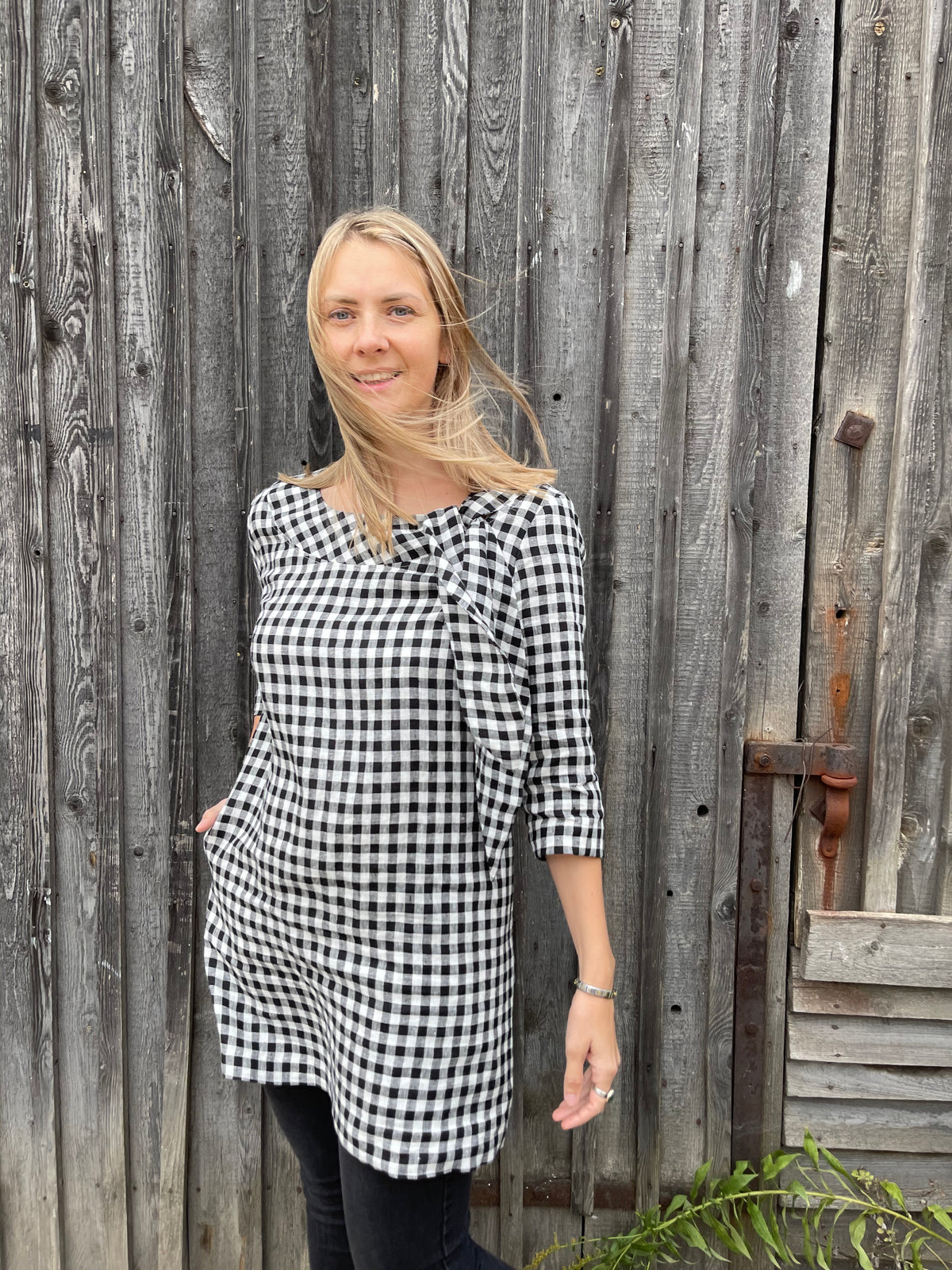 Linen Tunic with a Decorative Tie &#39;Margaret&#39;