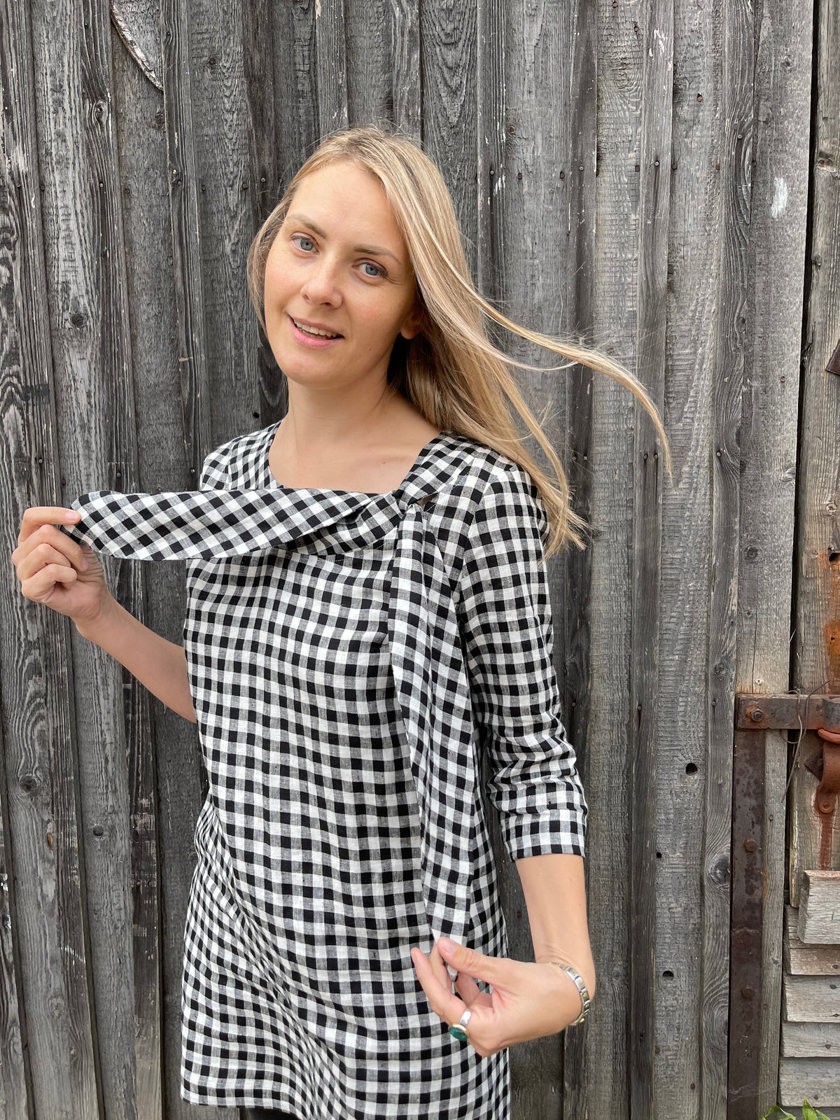 Linen Tunic with a Decorative Tie &#39;Margaret&#39;