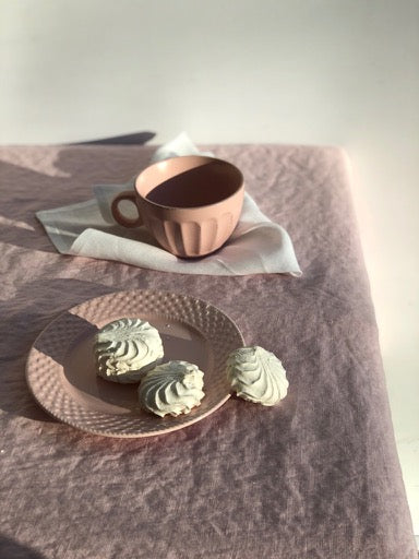 Pink Linen Tablecloth, Romantic Table Cloth