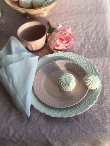 Pink Linen Tablecloth, Romantic Table Cloth