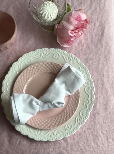 Pink Linen Tablecloth, Romantic Table Cloth
