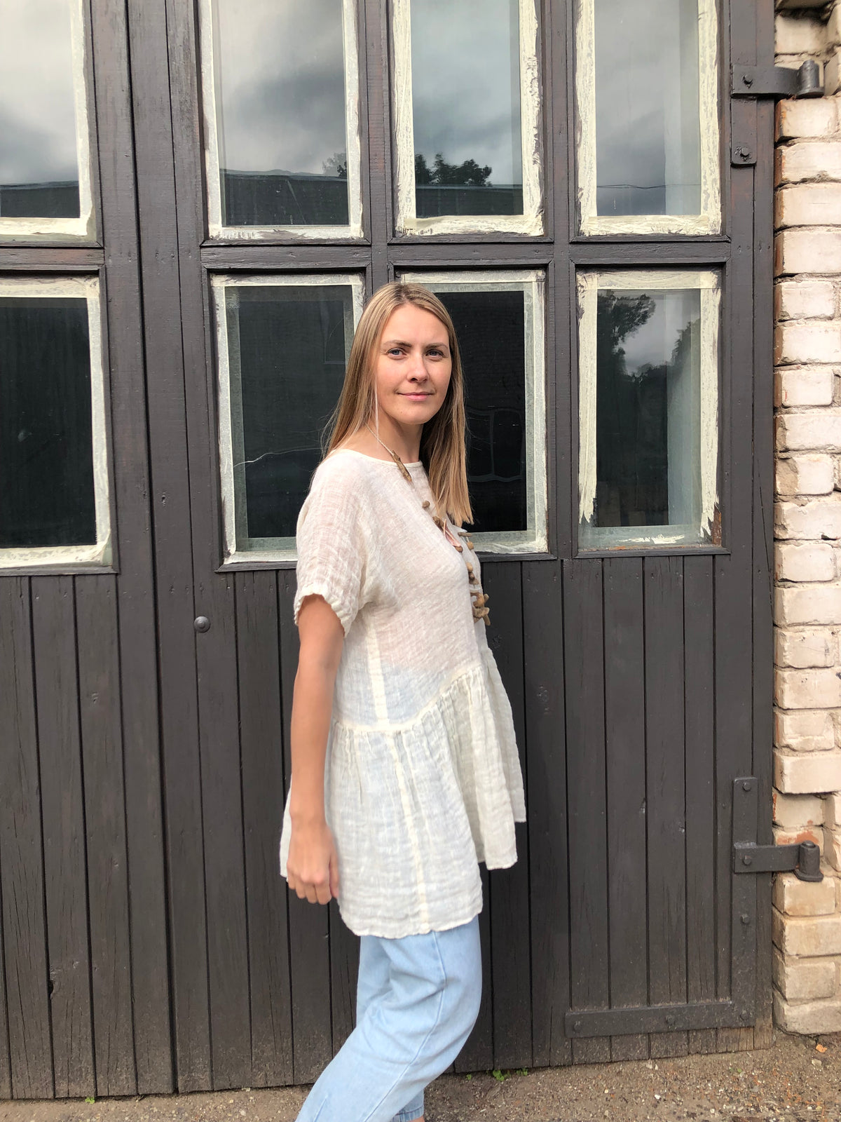 Oversized Boho Top &#39;Olivia&#39; from Linen Gauze