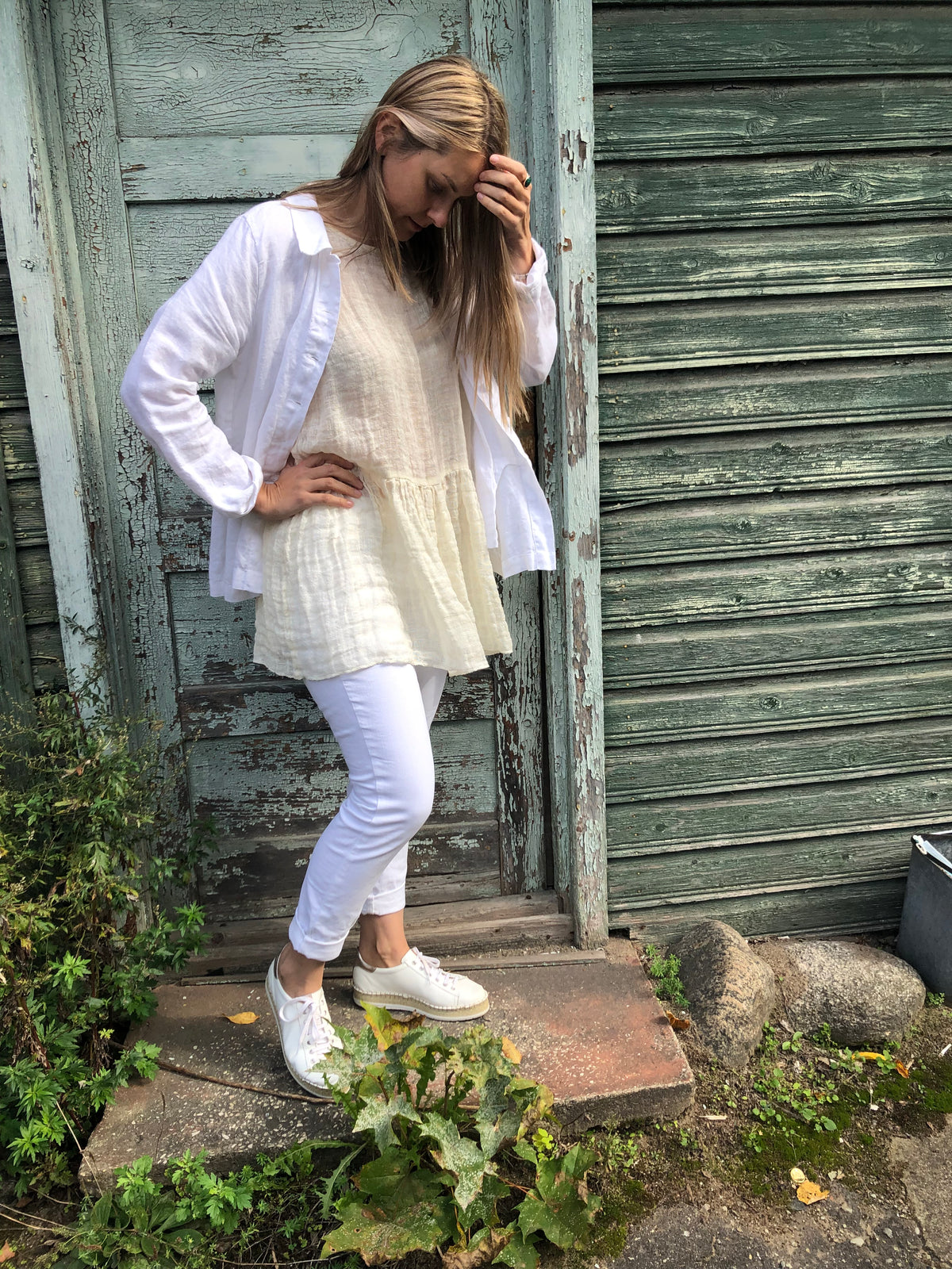 Oversized Boho Top &#39;Olivia&#39; from Linen Gauze