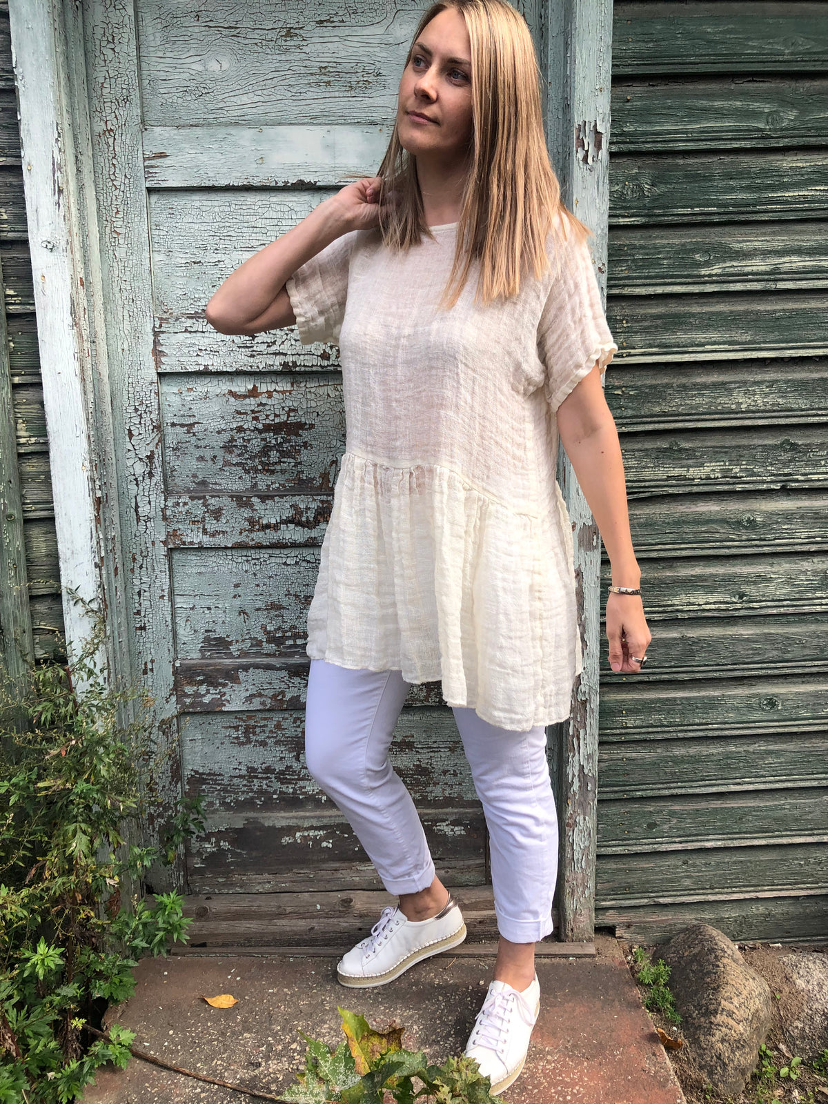 Oversized Boho Top &#39;Olivia&#39; from Linen Gauze