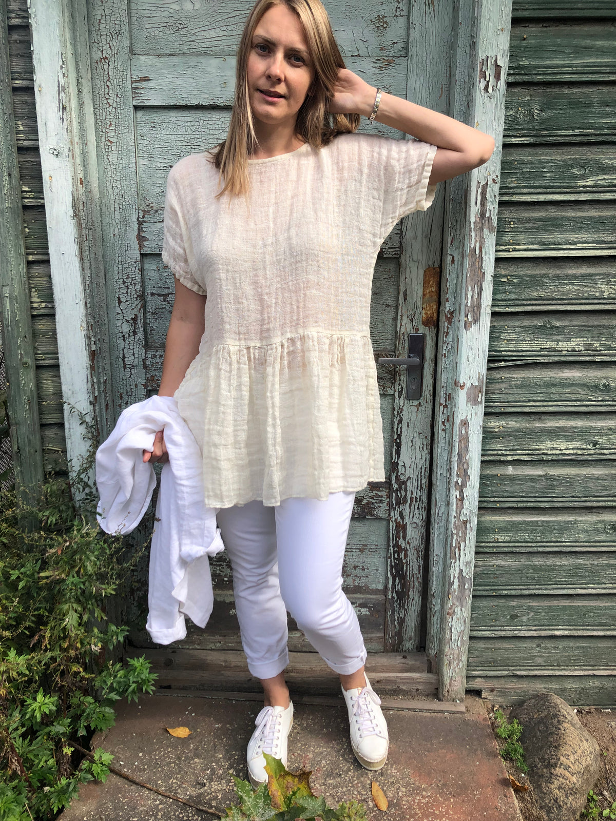 Oversized Boho Top &#39;Olivia&#39; from Linen Gauze