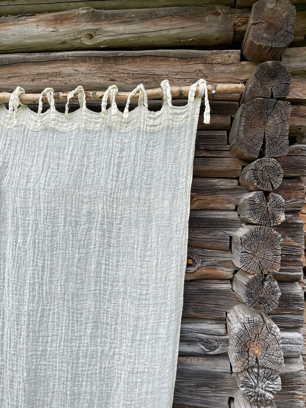 Boho Gauze Linen Curtain with Rich Ruffles