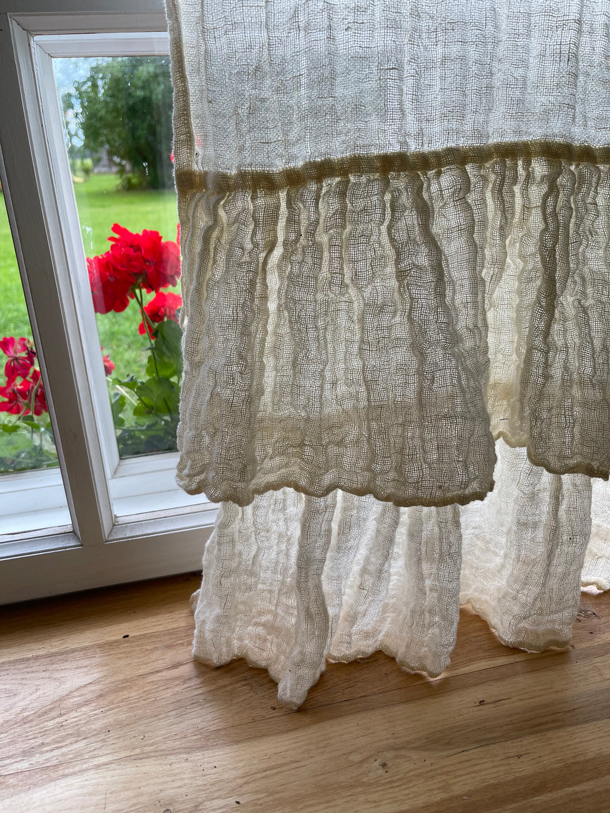 Boho Gauze Linen Curtain with Rich Ruffles