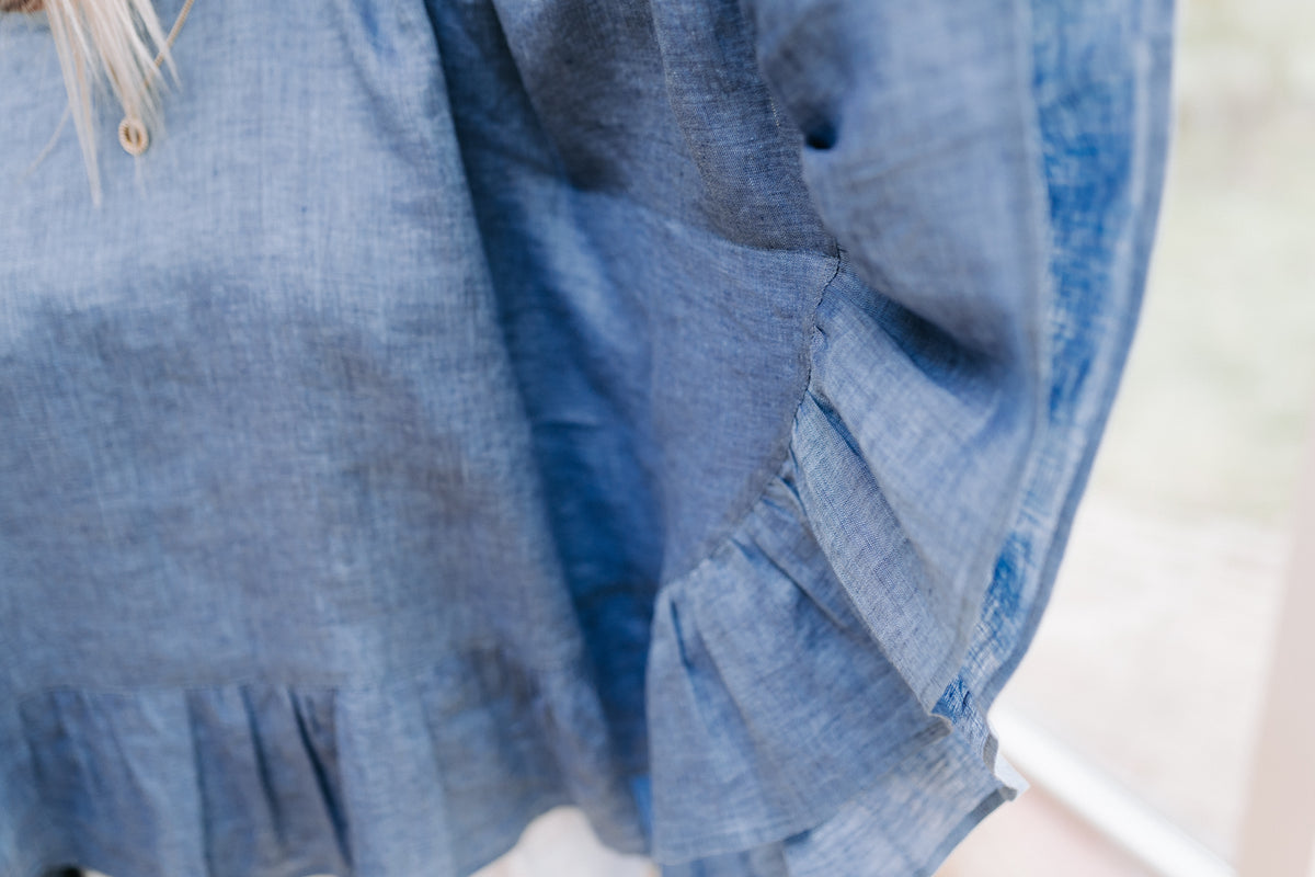 Linen Poncho Blouse &#39;Penelope&#39;, Linen Cape Top