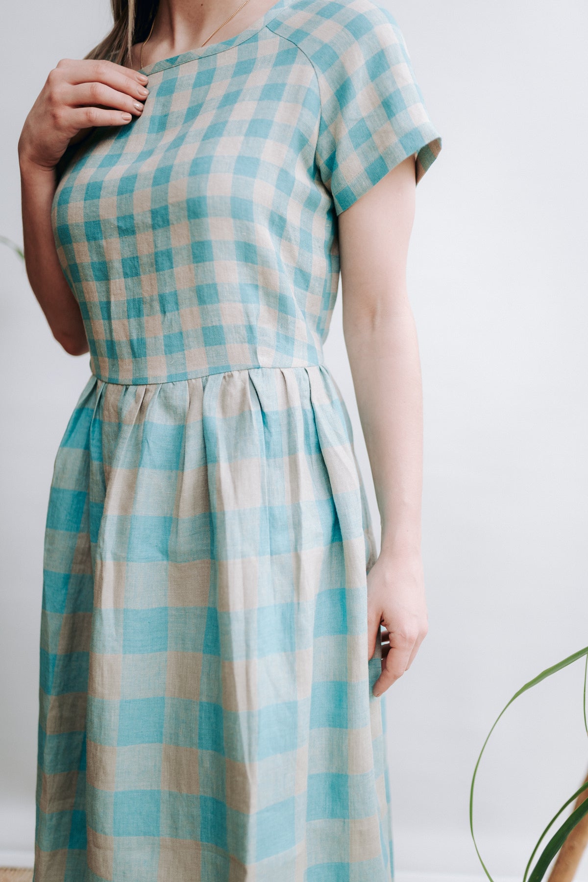Linen Dress with Raglan Sleeves &#39;Lyra&#39;