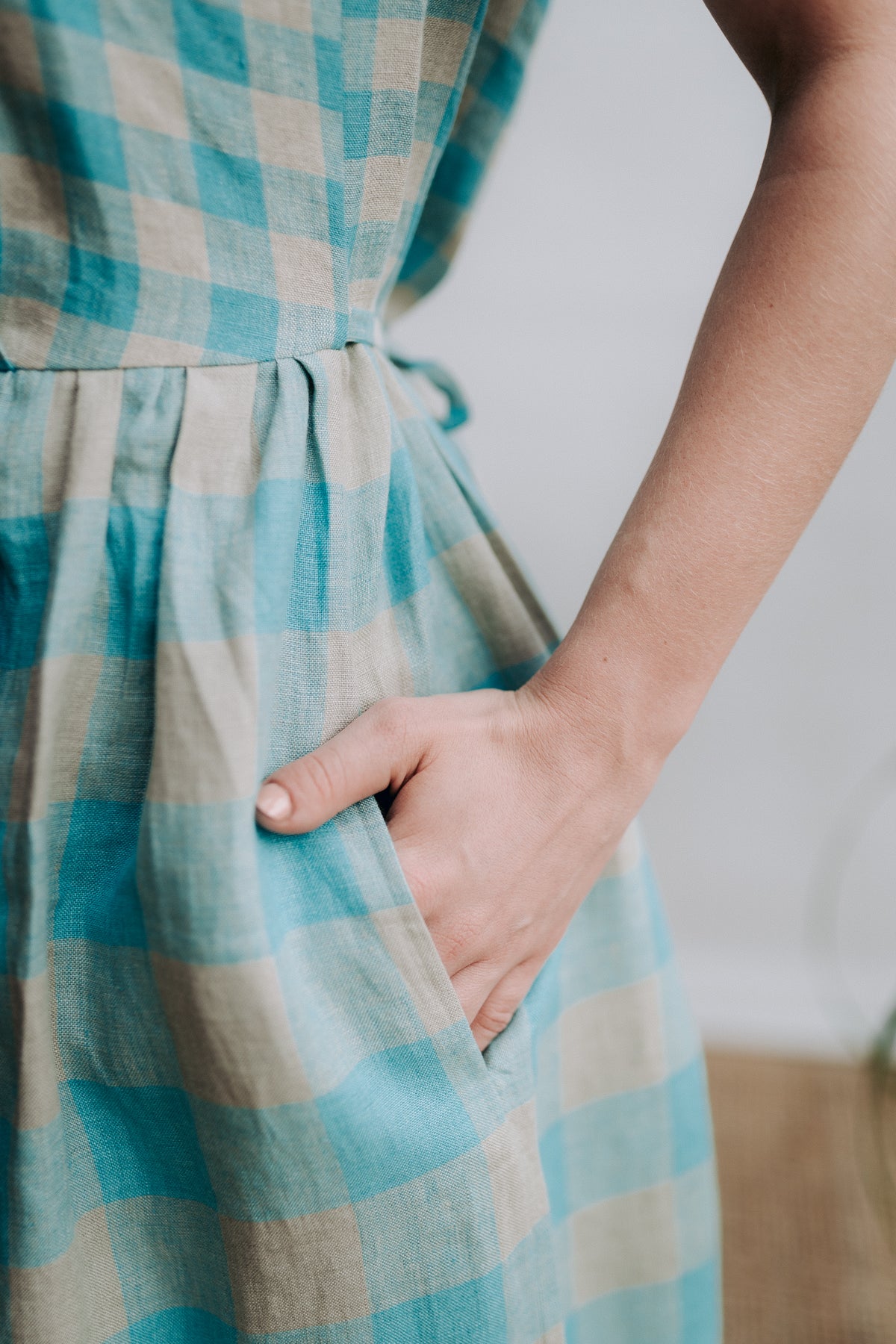 Linen Dress with Raglan Sleeves &#39;Lyra&#39;