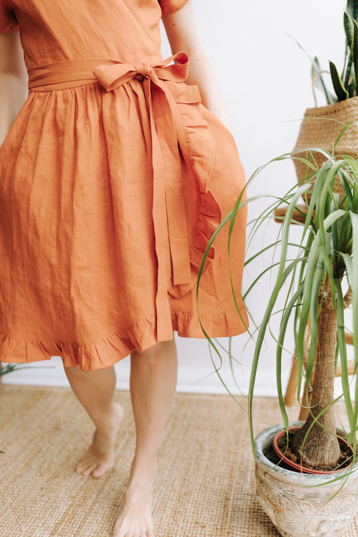 Linen Wrap Dress &#39;Lizzie&#39; Womens Wrap Dress Linen