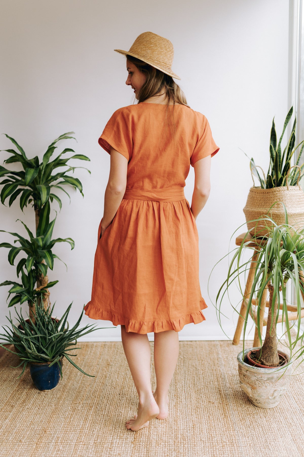 Linen Wrap Dress &#39;Lizzie&#39; Womens Wrap Dress Linen