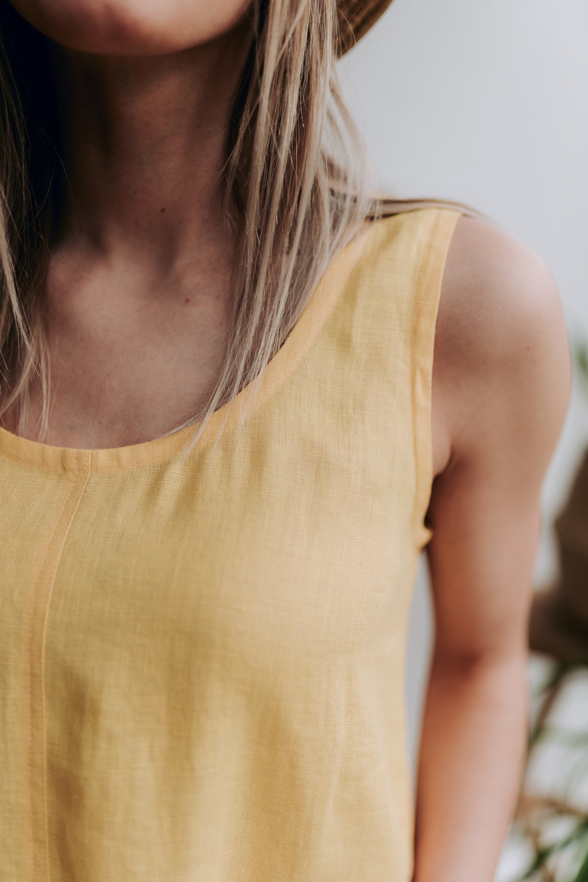 &#39;Matilda&#39; Linen Shift Dress, Linen Pinafore with a Ruffled Hem