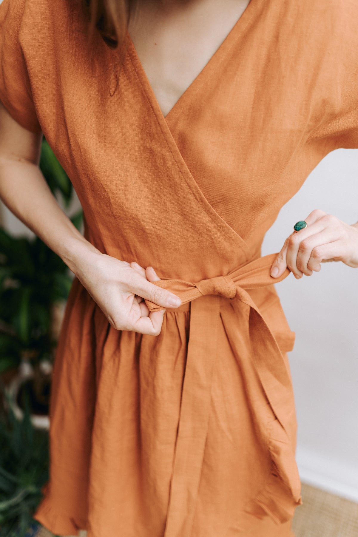 Linen Wrap Dress &#39;Lizzie&#39; Womens Wrap Dress Linen