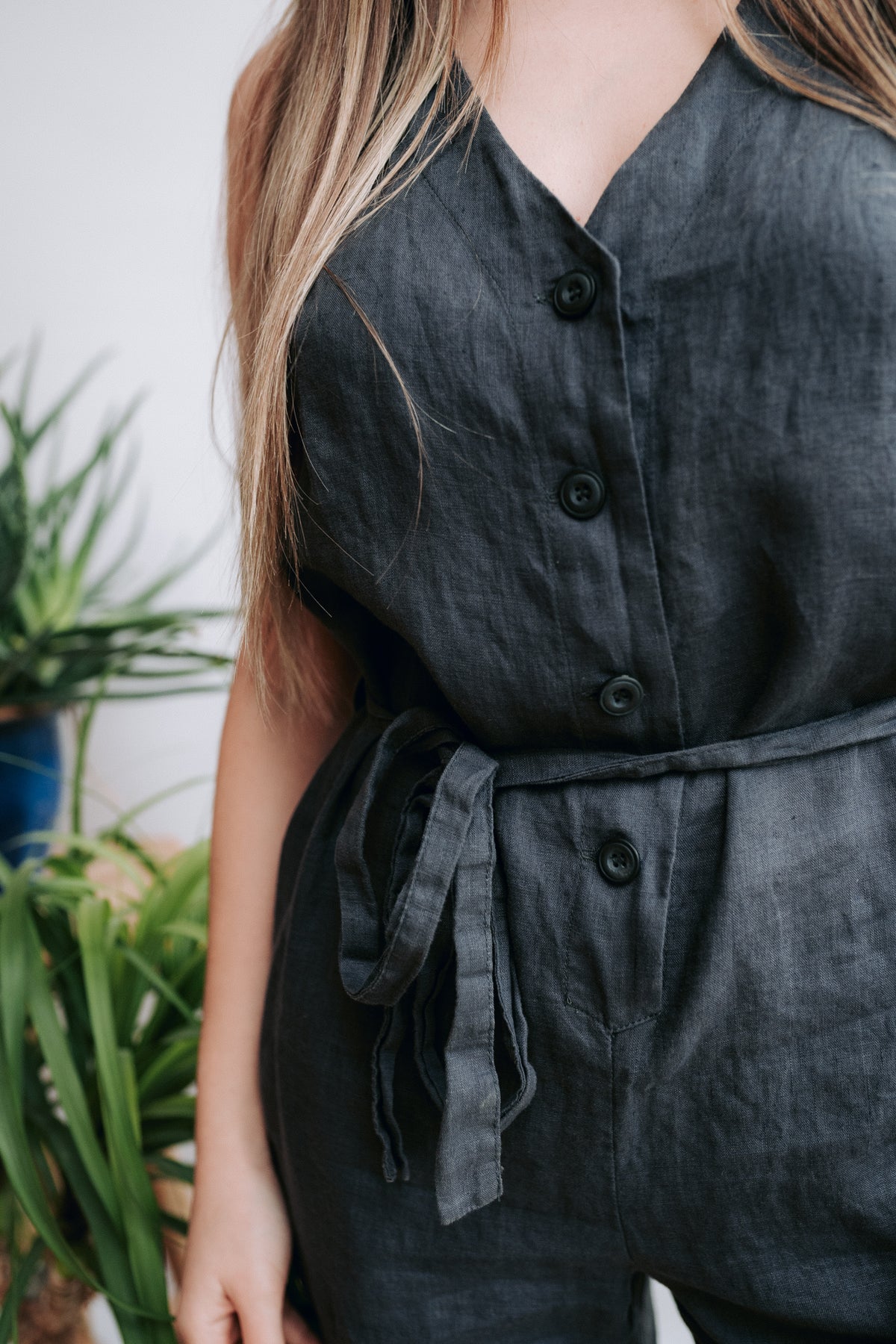 Linen Jumpsuit &#39;Ivy&#39; Custom Made Based on Your Measurements