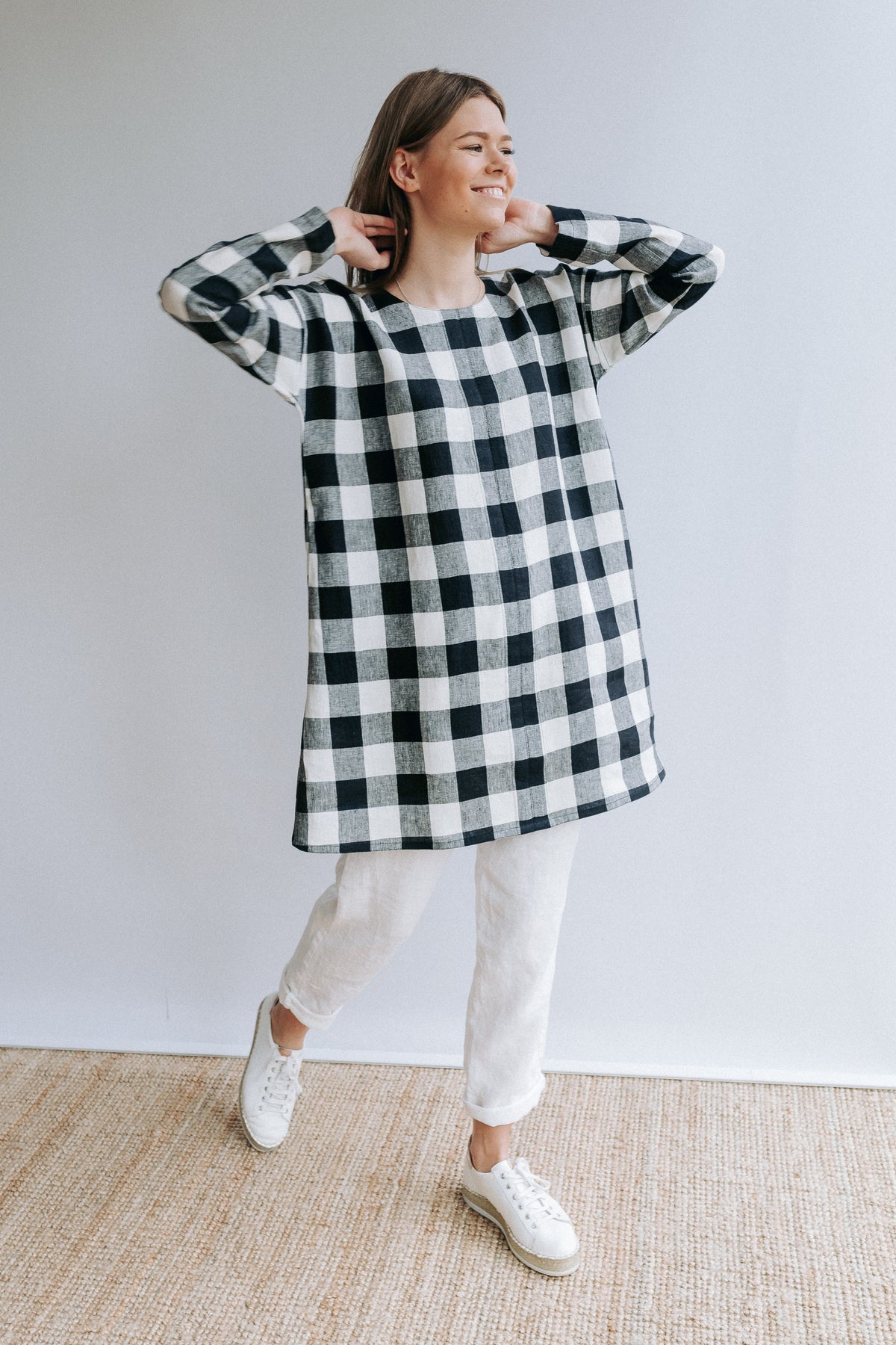 Linen Tunic Dress Malvina - Linenbee Linen Tunic Dress Malvina - Linenbee