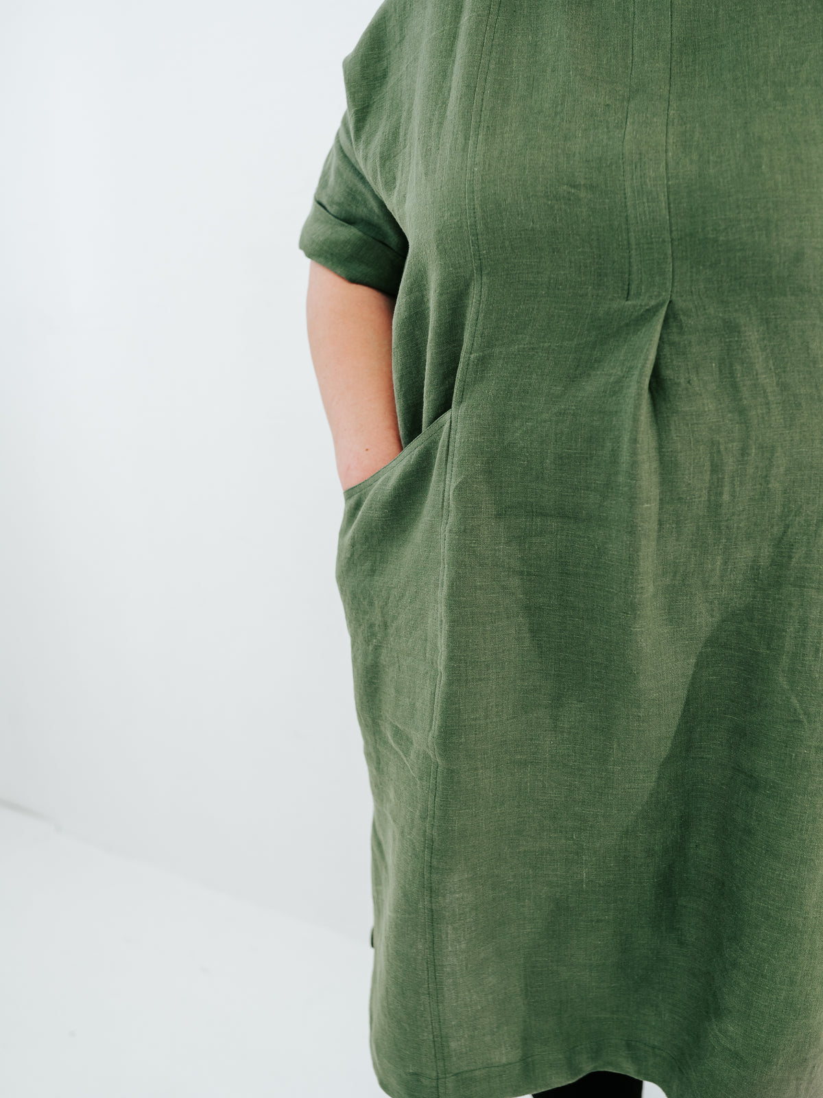 Plus size linen tunic dress &#39;Gemma&#39;, custom sized linen dresses