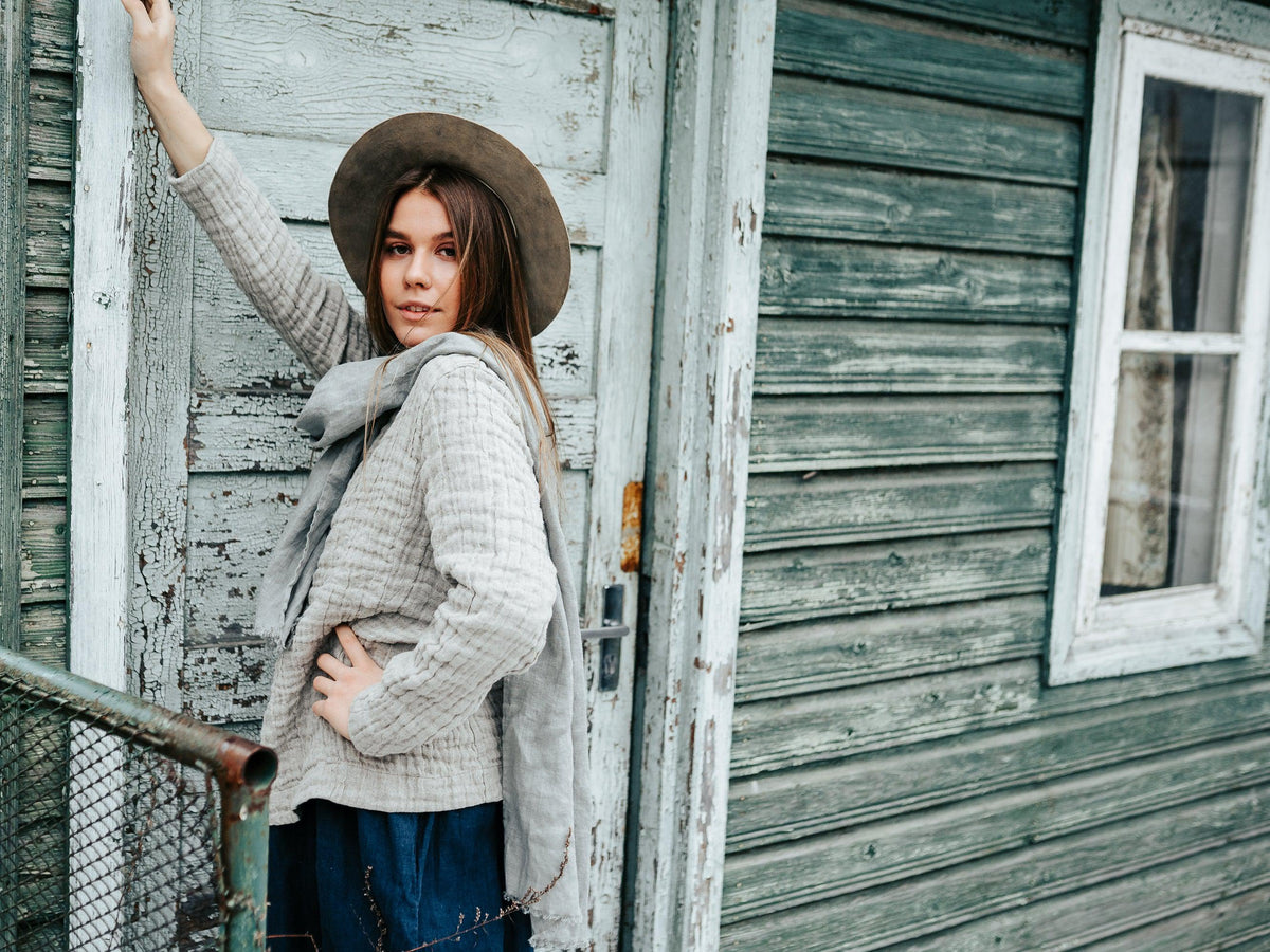 Gauzy linen scarf, various colors and sizes