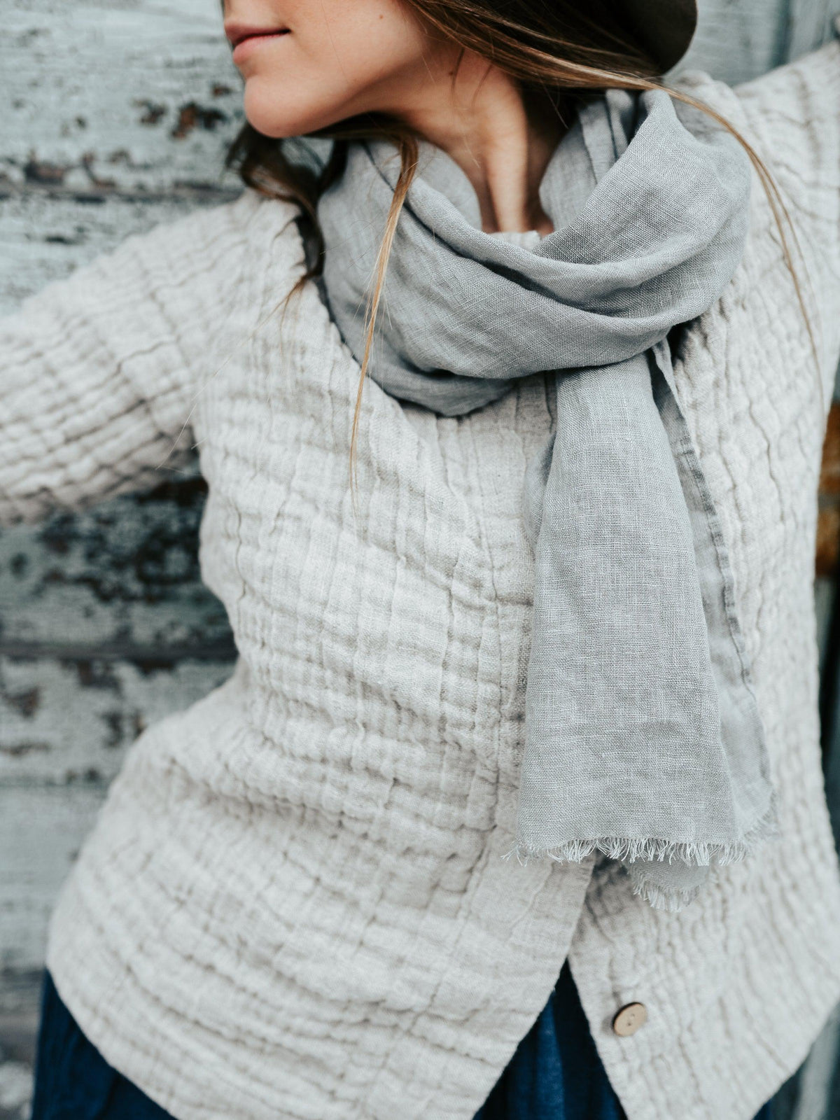 Gauzy linen scarf, various colors and sizes