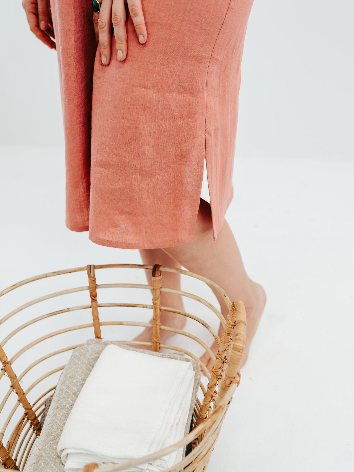 Linen Night Dress &#39;Leontine&#39; Slip Dress, Pinafore