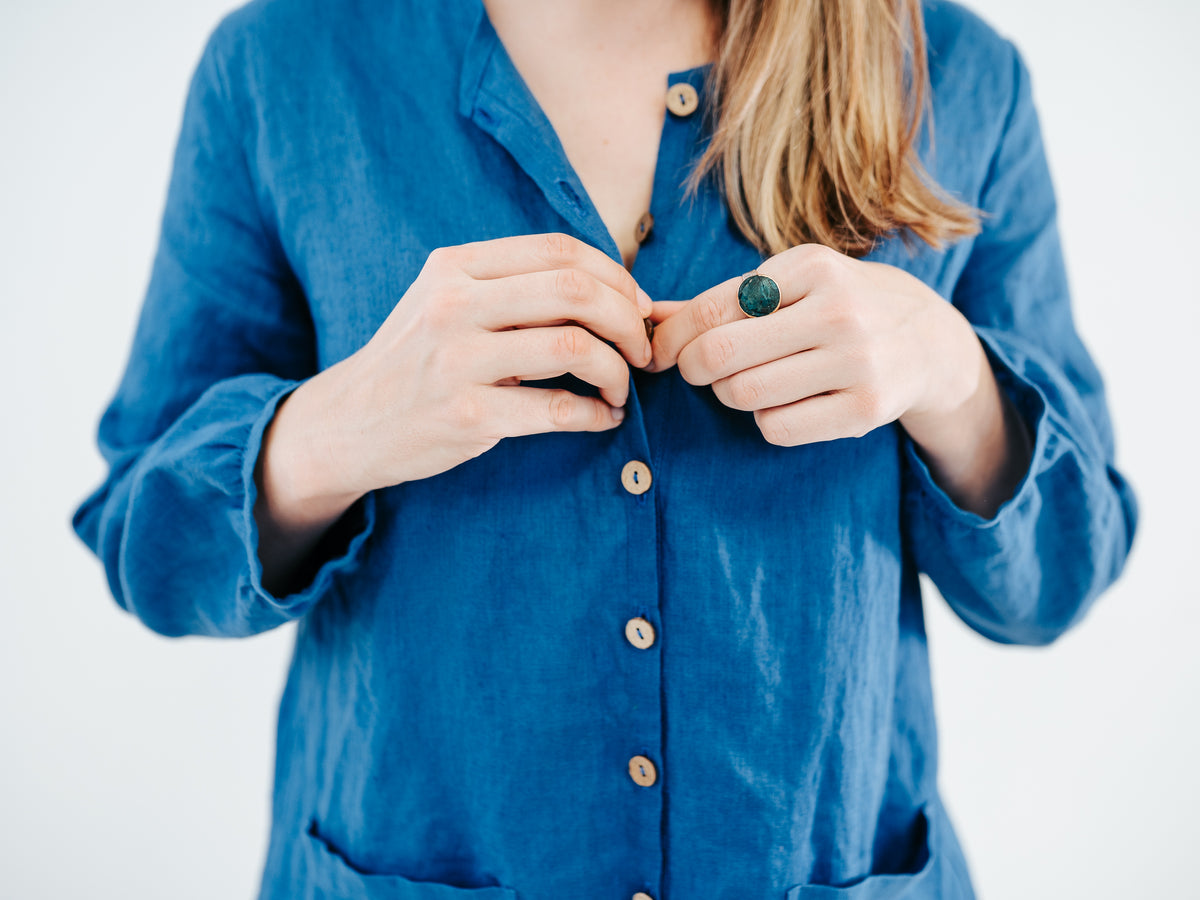 Women&#39;s Button Down Linen Smock &#39;Maud&#39;