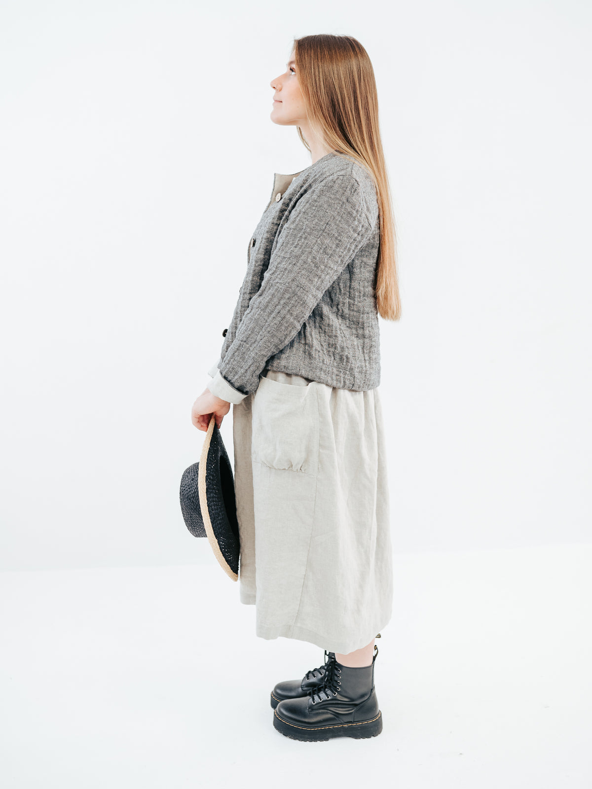 Linen and Wool Blazer for Women &#39;Fiona&#39;, Linen and Wool Jacket for Women