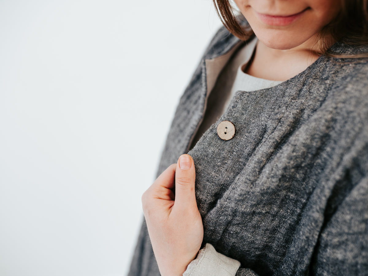 Linen and Wool Blazer for Women &#39;Fiona&#39;, Linen and Wool Jacket for Women