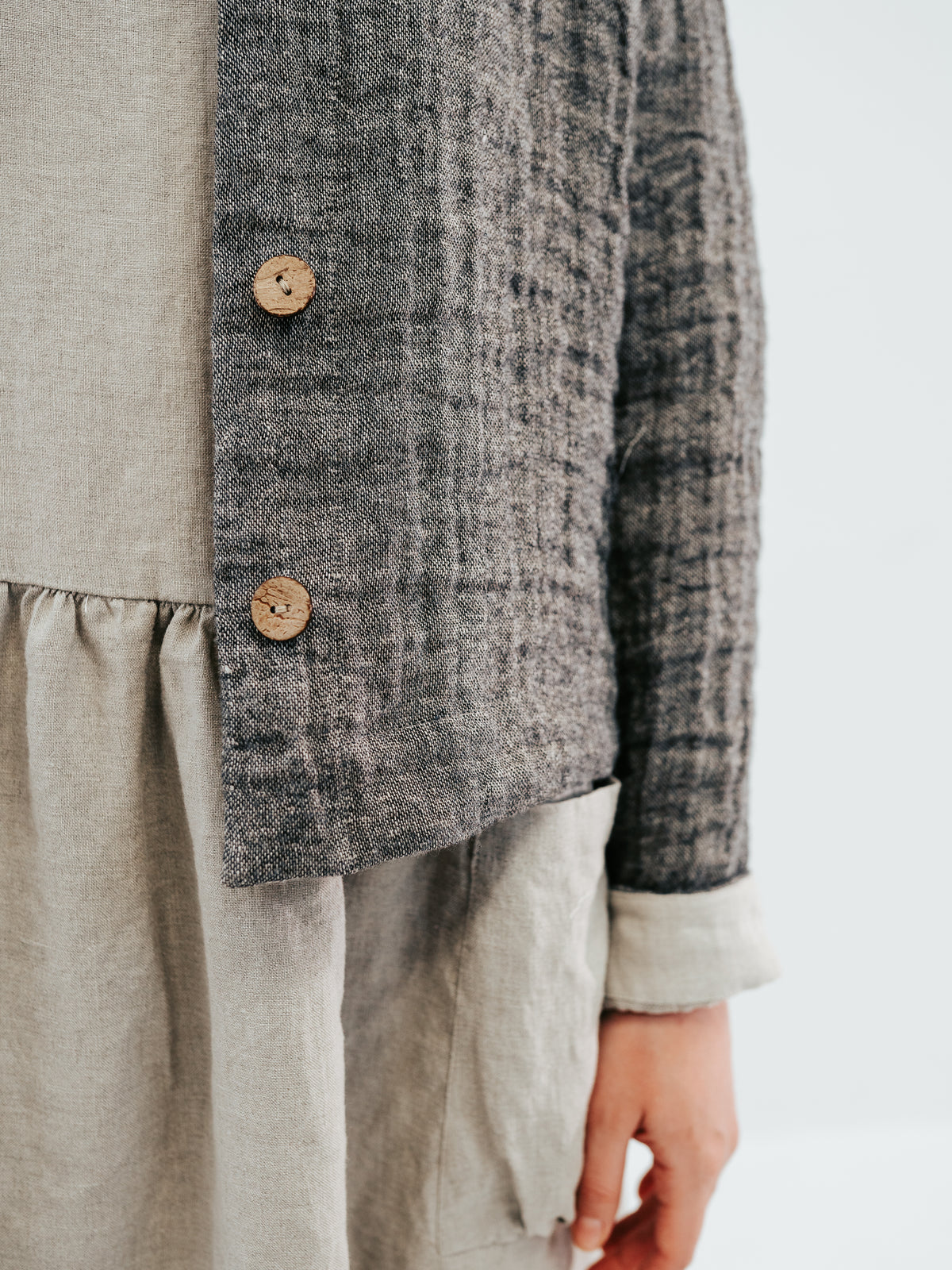 Linen and Wool Blazer for Women &#39;Fiona&#39;, Linen and Wool Jacket for Women