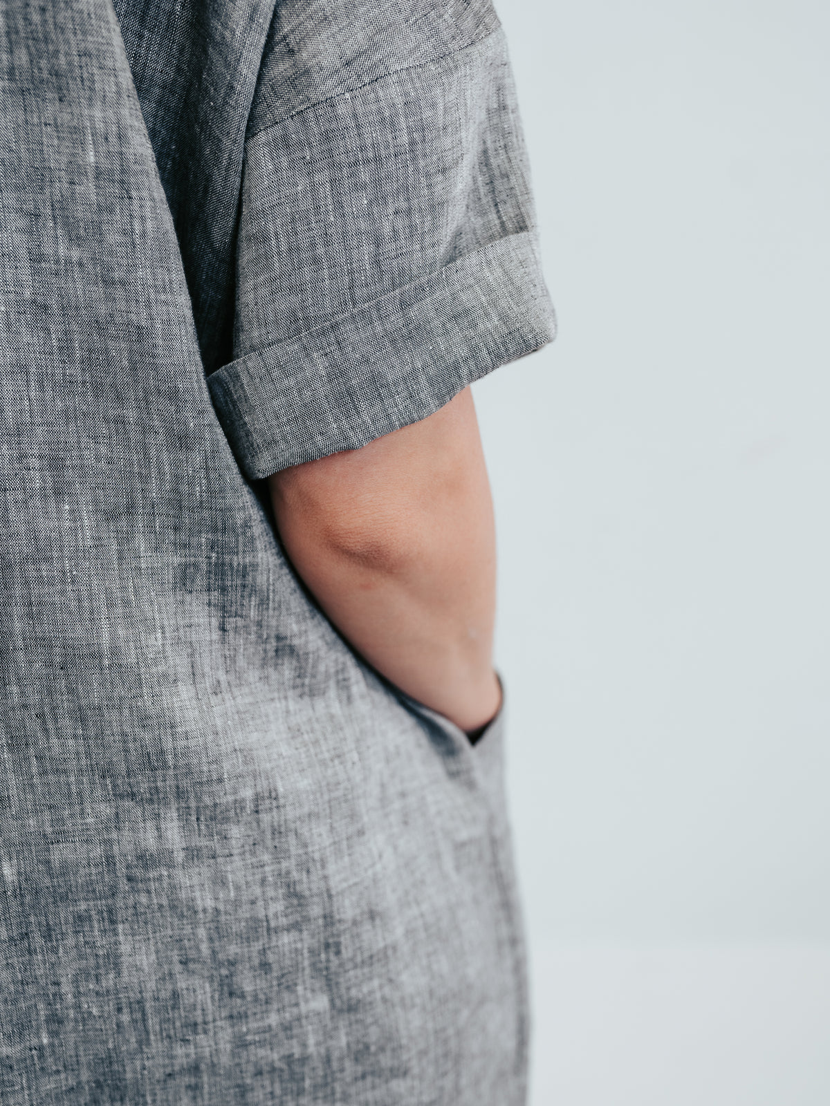 Plus size linen tunic dress &#39;Gemma&#39;, custom sized linen dresses