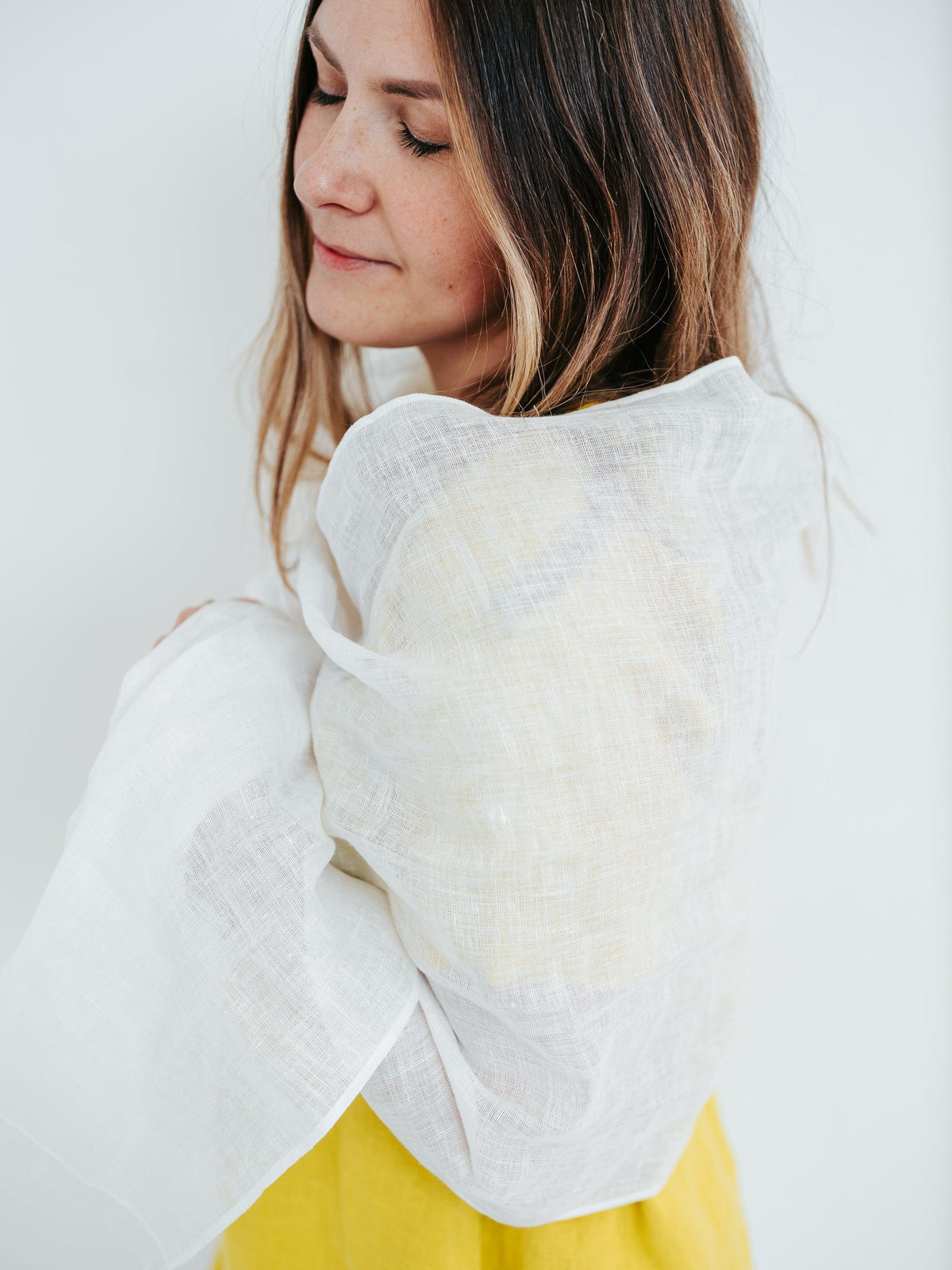 Gauzy linen scarf, various colors and sizes